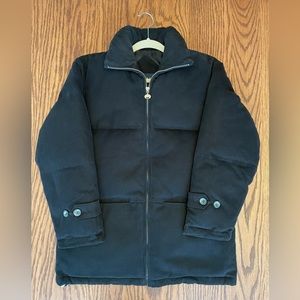 London Fog Black Down Feather Heavy Coat Size XSP